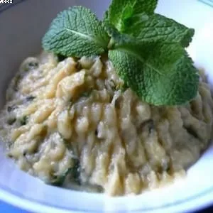simple à préparer Aubergine  à la Menthe recette végétarienne