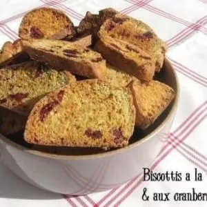rapide Biscottis à la vanille et aux cranberries recette végétarienne