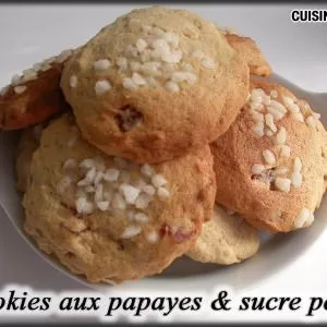 facile Cookies aux papayes & sucre perlé recette de