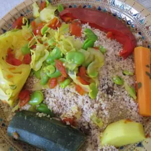 simple à cuisiner Couscous aux fèves recette végétarienne