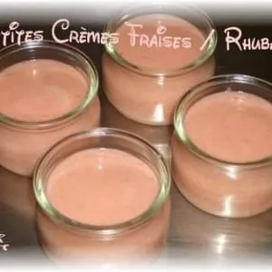 facile à cuisiner Crèmes fraises Rhubarbe cuisiner la recette