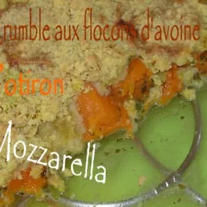 simple à préparer Crumble de flocons d'avoine au potiron recette végétarienne