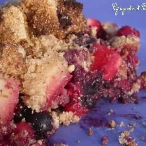facile à cuisiner Crumble fruits rouges à la farine de châtaigne préparation