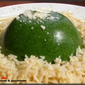 facile à cuisiner Dômes d'épinards frais sur lit de riz basmati cuisiner la recette