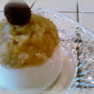 simple à cuisiner Flan aux pommes chinoises et au lait aromatisé à la noix... préparer la recette