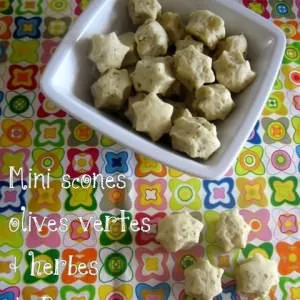 rapide Mini scones aux olives vertes et au herbes de Provence préparer la recette