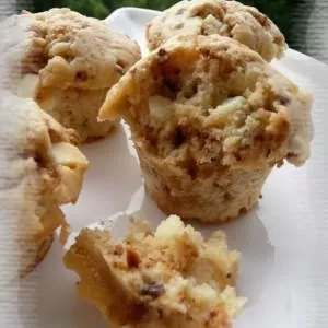 facile Muffins au chocolat blanc & aux pépites de nougatine préparation