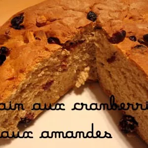 simple à préparer Pain aux cranberries et aux amandes préparer la recette
