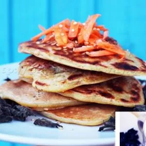 rapide à cuisiner Pancakes Salés Carottes et Orties recette végétarienne