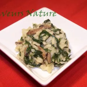 facile Risotto épinard champignon cuisiner la recette