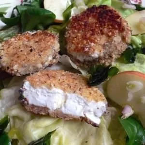 facile à cuisiner Sainte-Maure en croûte de noisette préparation