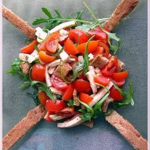 simple à cuisiner Salade aux couleurs d'Italie recette végétarienne