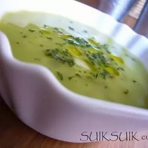 facile Soupe de petits pois citron-menthe douce préparation