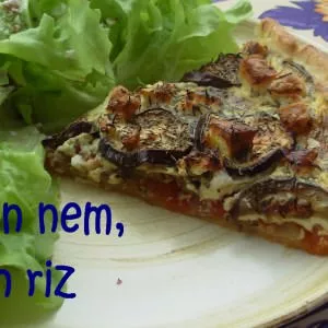 simple à cuisiner Tarte aubergine et feta recette végétarienne