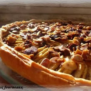 facile Tarte aux pommes croustillante à la crème de cannelle cuisiner la recette