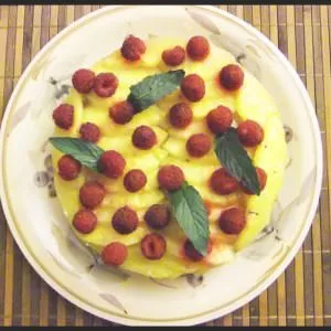 rapide Tarte à l'ananas et aux framboises recette de