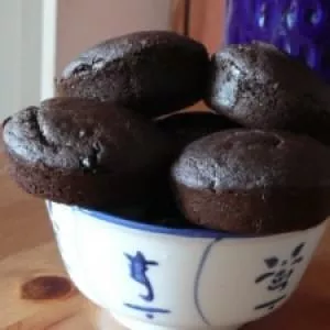 simple à préparer Vegan double chocolate muffins préparation