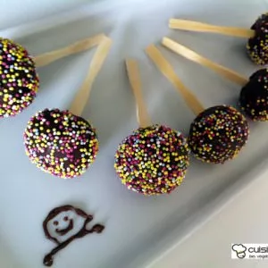 rapide à cuisiner Cake pop's au chocolat noir préparation