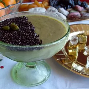 rapide Crème à la pistache sur lit de chocolat noir - Vegan cuisine végétarienne