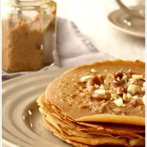 facile à cuisiner Crêpes à la farine de châtaigne et sa tartinade de... cuisiner la recette