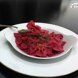 simple à cuisiner Farfalles au coulis rose recette végétarienne