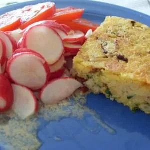 rapide Galette de maïs, tomates séchées et pignons (Vegan) cuisine végétarienne