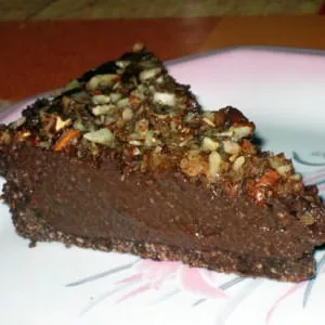 simple à préparer Gâteau mousse au chocolat sur croquant d'amandes recette