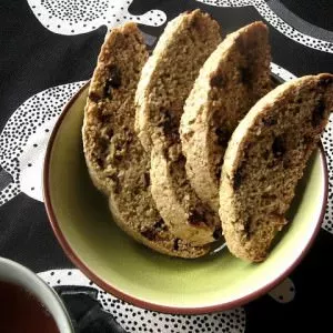 rapide à cuisiner Biscottis complets aux pépites de chocolat préparer la recette