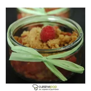 simple à cuisiner Crumble fraises et rhubarbe cuisine végétarienne