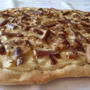 simple à cuisiner La flammekueche végétalienne recette