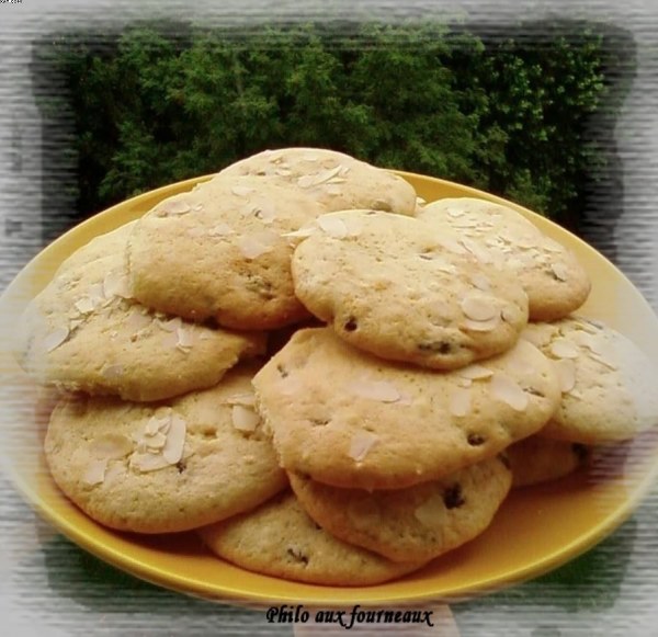 Biscuits aux raisins & amandes effilées