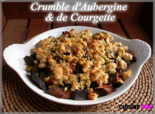 Crumble d'aubergine et de courgette