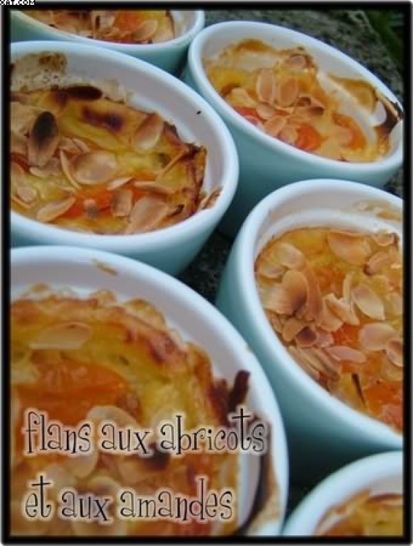 Flans aux Abricots et aux Amandes