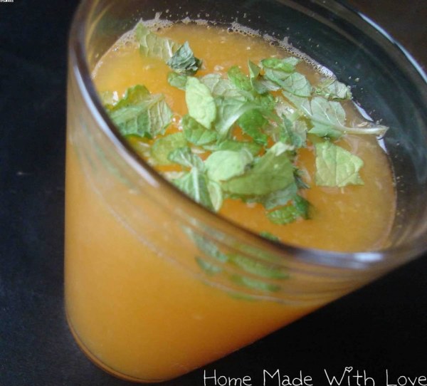 Jus de clémentine à la menthe