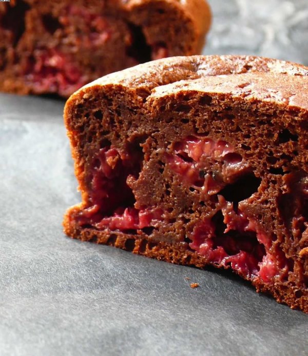 Petits Gâteaux au Cacao et Framboises