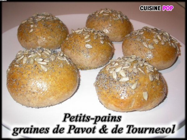 Petits-Pains aux graines de Pavot & de Tournesol