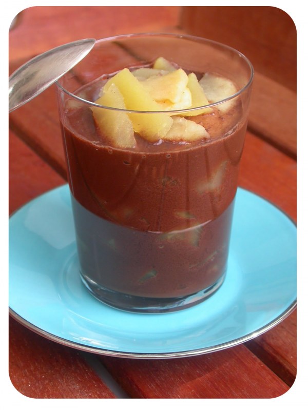 Pommes vanillées en gelée de chocolat