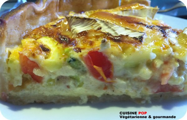 Quiche gratinée au camembert