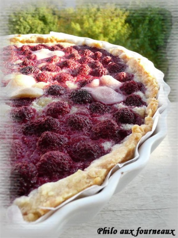 Tarte amandine aux framboises