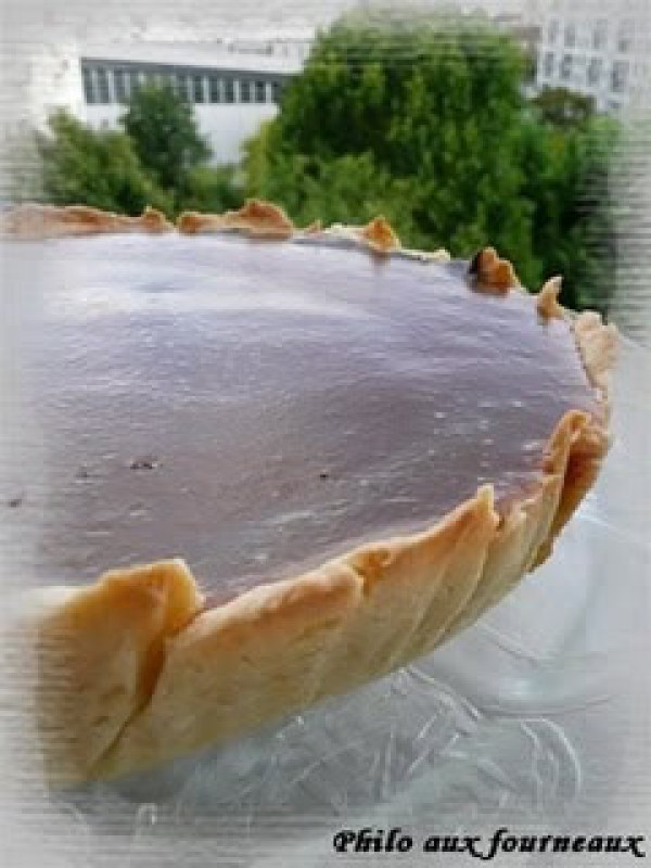 Tarte au chocolat et caramel au beurre salé