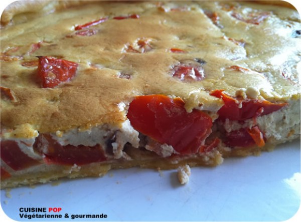 Tarte fromagère tomates figues