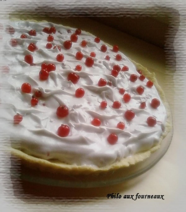Tarte meringuée aux groseilles