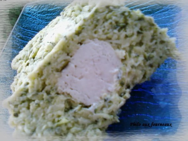 Terrine de courgettes au coeur de chèvre