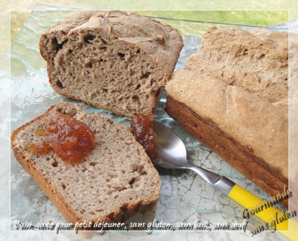 Pain cake pour petit déjeuner, sans gluten, sans lait, sans oeuf