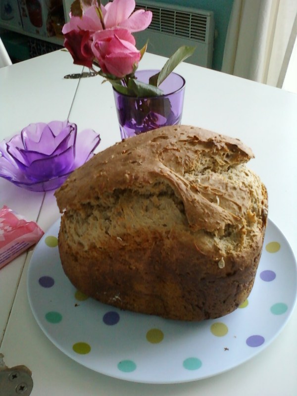 Pain complet au lait de coco et aux flocons d'avoine