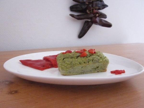 Petit far de brocoli au piment d'espelette