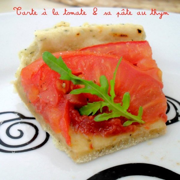 Tarte à la tomate et sa pâte au thym