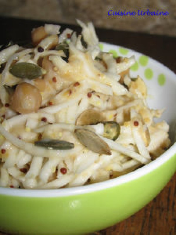 Céleri rémoulade aux pois chiches
